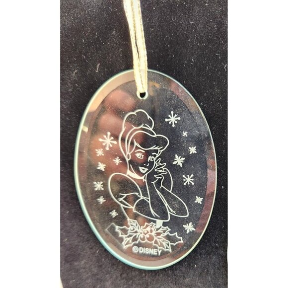 Disney Cinderella Glass Ornaments With Ribbon Hanger For Christmas or Window Dec - Picture 7 of 7